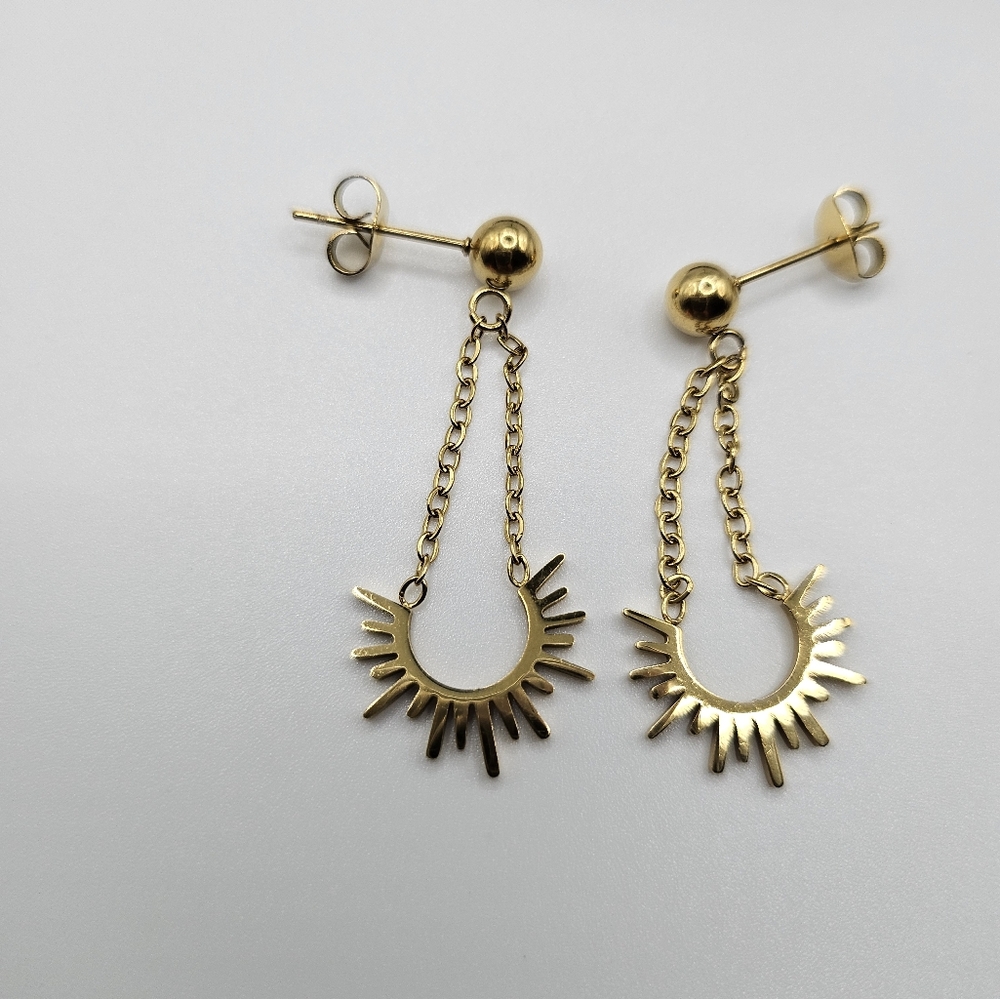 🆕️Stainless Steel Earrings Bells Tassel Sun drop earrings.